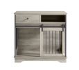 Sliding door dog crate with drawers. 35.43'' W x 23.62'' D x 33.46'' H